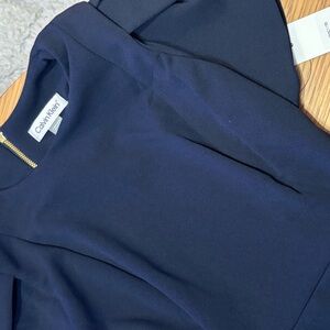 Calvin Klein Classic Navy Midi Skirt NWT